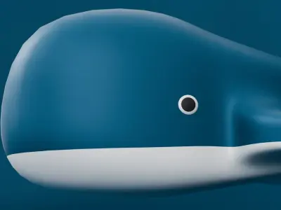 3D Whale  Low-poly 3D model