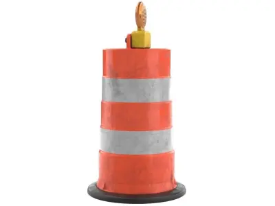 Barrel Barricade 1 Low-poly 3D model