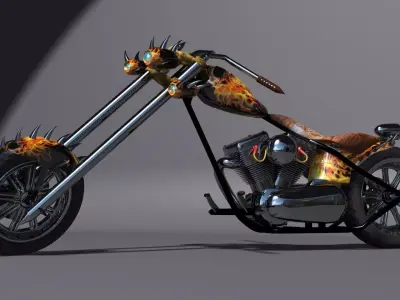 monster chopper bike 3D model