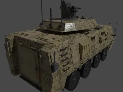 Rigged Light Armored Vehicle 3D model