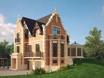 Private house 3D model 6
