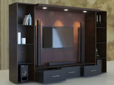 Vintage TV Cabinet 3D model