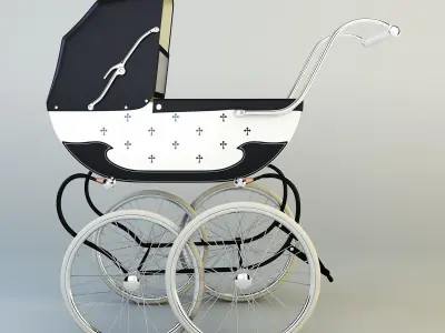 Pram retro 3D model