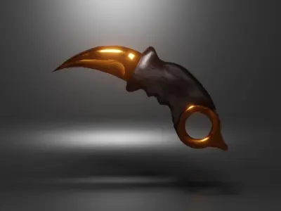 Karambit knife Low-poly 3D model