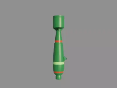 British Explosive Ordnance F 20lb Mk I bomb Low-poly 3D model