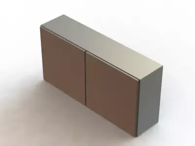 Painel Eletrico 250 x 500 x 1000 Electrical Panel Dubble Door 3D model