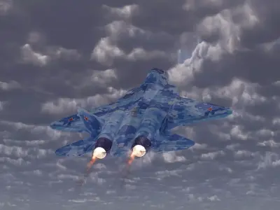 SU-57 3D model