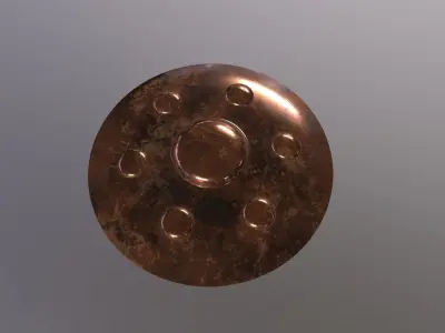 The Ottoman Army Shield Low-poly 3D model