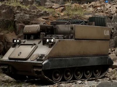 M577A2 - Army Vehicle - Commander - Tank Low-poly 3D model