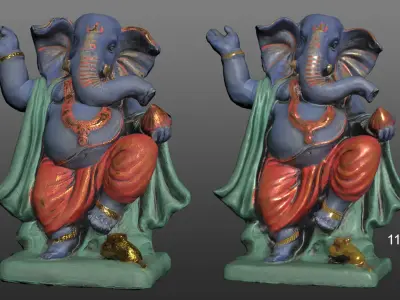 Ganesha - Elephant God Low-poly 3D model