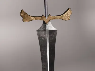 Game Ready Low-poly Big Sword 3D Model Low-poly 3D model
