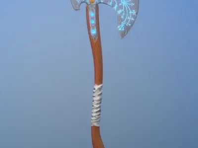 Stylized Leviathan Axe - God Of War 3D model