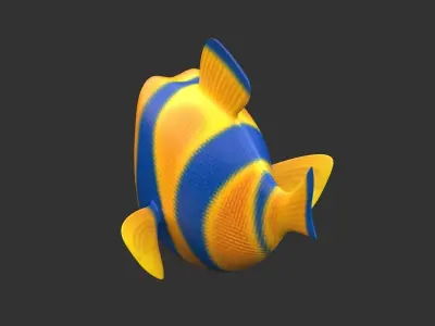 Cartoon fish 3d model Low-poly 3D model