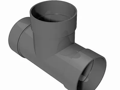 PVC Low Pressure Equal Tees - Socket Ends Free 3D model