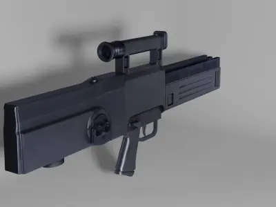 Heckler Koch G11 Prototype Assault Rifle Free low-poly 3D model