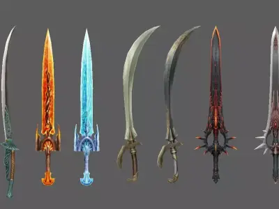 weapon sword Low-poly 3D model
