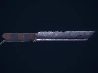 Apocalyptic Knife Low-poly 3D model