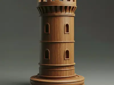 Ancient Roman Rook Chess Piece  3D print model