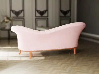Furniture Sofa Chaise Lounge Low-poly 3D model