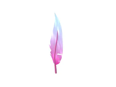 Feathers v1 008 Low-poly 3D model