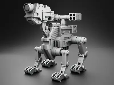 Robot tank 3D Print model 3D print model by doub1e-t1me from CGTrader