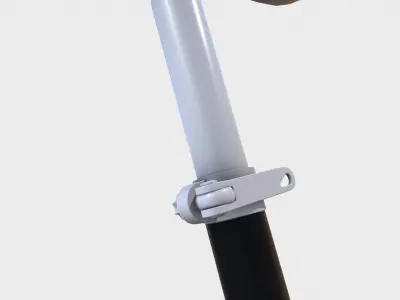 Bicycle Seat Low-poly 3D model 5