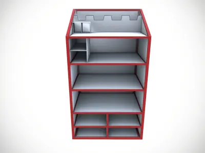 Plastic storage racks Low-poly 3D model