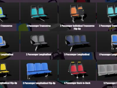 InSight Prime American Seating with QSTRAINT Security Systems 3D model