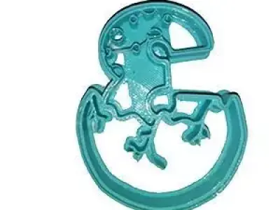 Dino cookie cutter 3D model 3