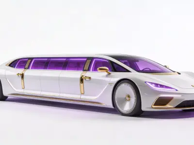 Futuristic Sci-Fi Compact Car 3D Model Low-poly 3D model