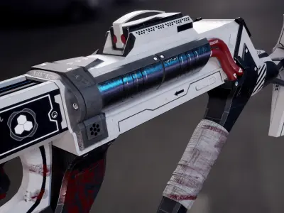 Modern Sci-Fi SMG Low-poly 3D model