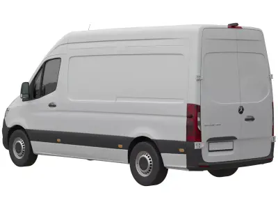 Mercedes Sprinter Detailed interior Standard High Roof 2023 3D model