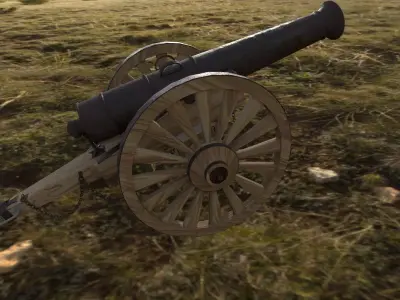 old cannon  Low-poly 3D model purchase