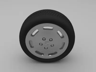 Porsche Wheel 3D model Subdivision ready