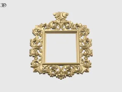 Baroque Mirror Frame 3D print model