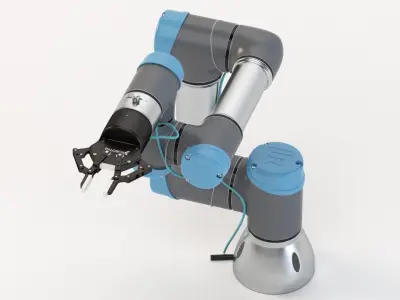 Universal Robots collaborative UR3 With Robotiq Two Finger 3D model