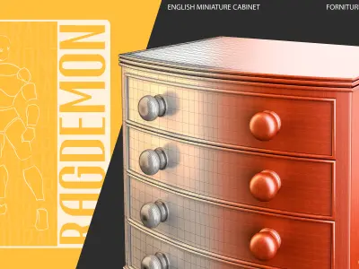 English Miniature Cabinet 3D model