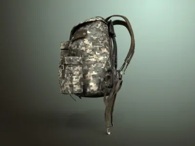 Military Backpack 01 Free 3D model