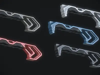 Tyrant Designs MOD Foregrip AR10 AR15 Low-poly 3D model