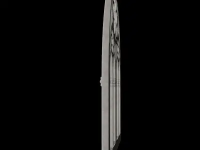 Big gothic window low-poly Low-poly 3D model