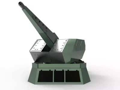 Rheinmetall GDM-008 Low-poly 3D model