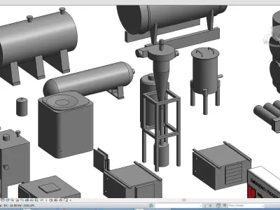 Mechanical Equipments  Revit Families 2016 3D model