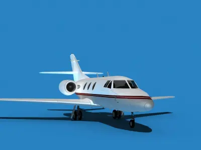 Dassault Falcon 10 V09 3D model