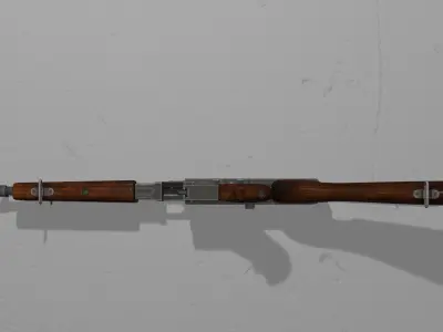 Low Poly Thompson SMG Game Ready 45 ACP Tommy Gun Low-poly 3D model