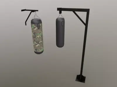 PBR Gym Punching Bag Low-poly 3D model