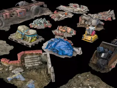 Industrial Photogrammetry Bundle - 16 Models - 8K-16K 3D model
