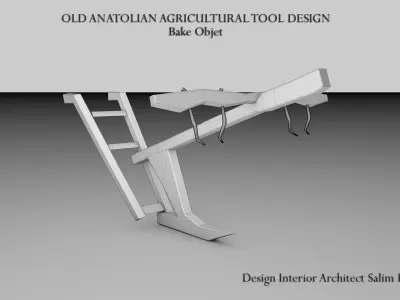  OLD ANATOLIAN AGRICULTURAL TOOL DESIGN Low-poly 3D model
