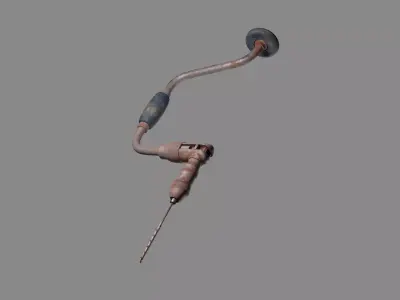 Hand drill Low-poly 3D model purchase