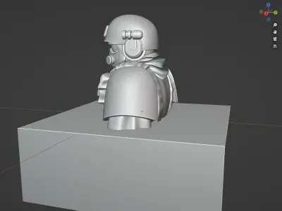 warrior soldier in box Free 3D print model