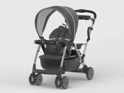 Baby stroller 3D model 3D model 17